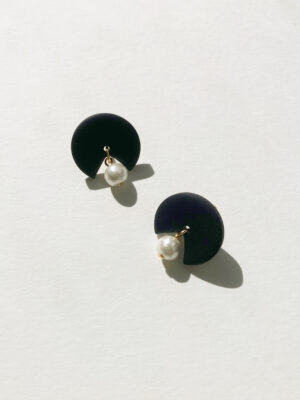 Boucles d'Oreilles ÉCLOSION Noir