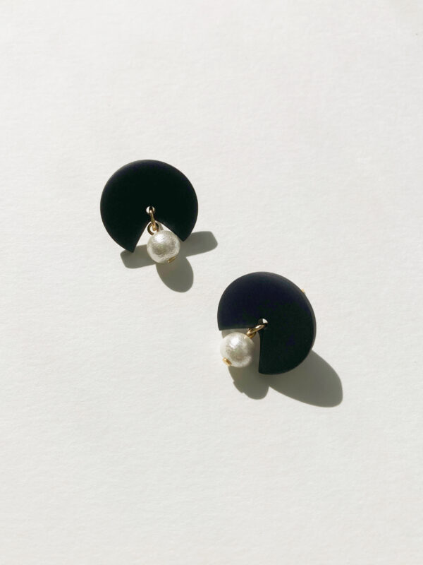 Boucles d'Oreilles ÉCLOSION Noir