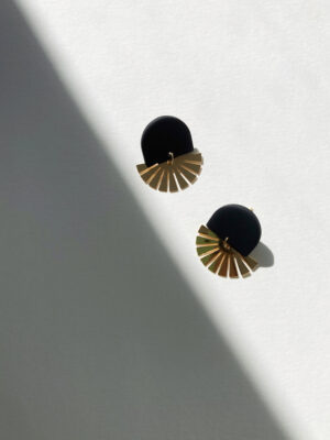 Boucles d'Oreilles DEMI-SOLEIL Noir