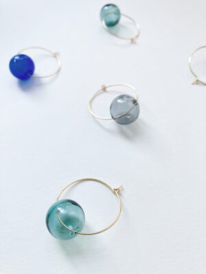 Boucles d'Oreilles CRÉOLES VERRE