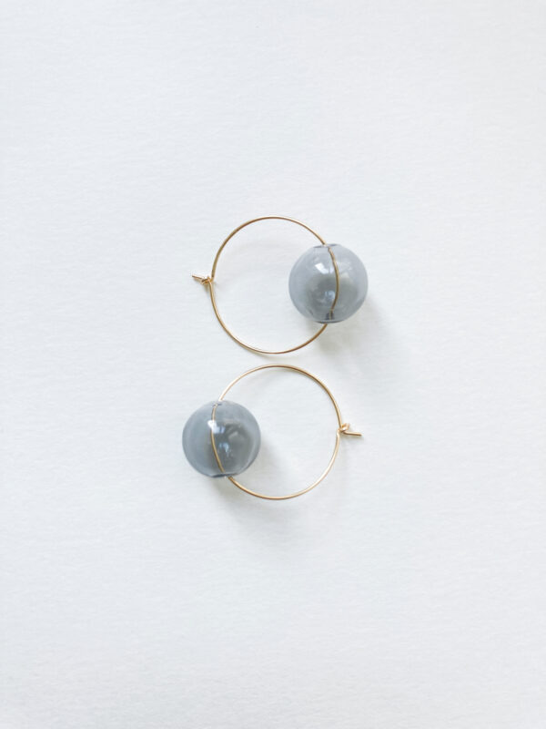 Boucles d'Oreilles CRÉOLES VERRE – Image 4