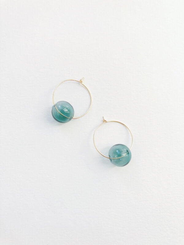 Boucles d'Oreilles CRÉOLES VERRE – Image 2