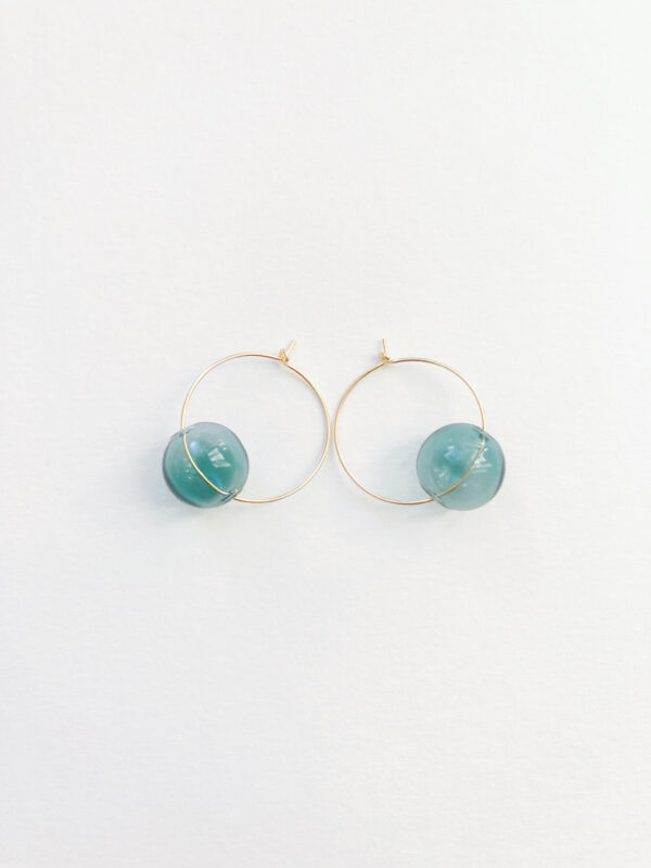 Boucles d'Oreilles CRÉOLES VERRE – Image 3